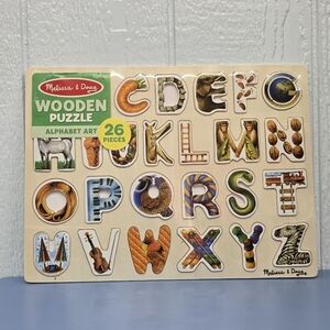 New Melissa & Doug Alphabet Art Wooden Puzzle